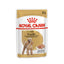 Royal Canin Poodle wet dog food pouch on a white background