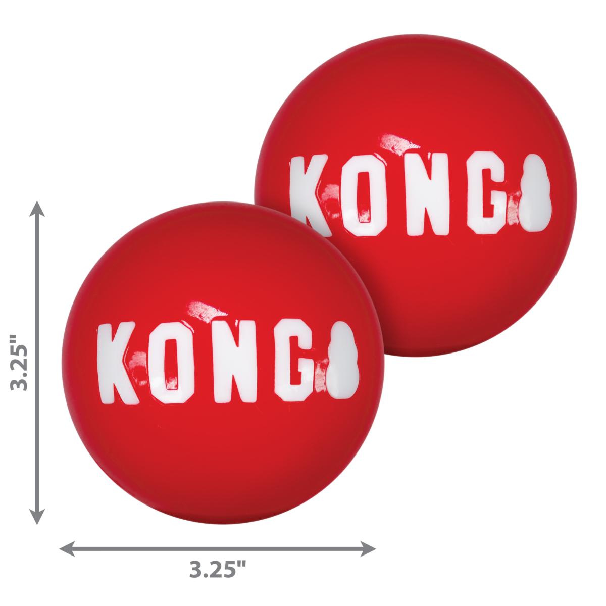 KONG Signature | Dog Toy | Ultra Durable Ball - Large - 2 Pack