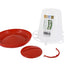 Supa Red & White Poultry Feeder | Durable, UK-Made, Twistlock Base
