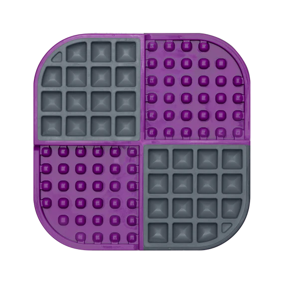 Lickimat Slomo Dog Treat Mat Purple 20cm | Calming & Slow Feeder