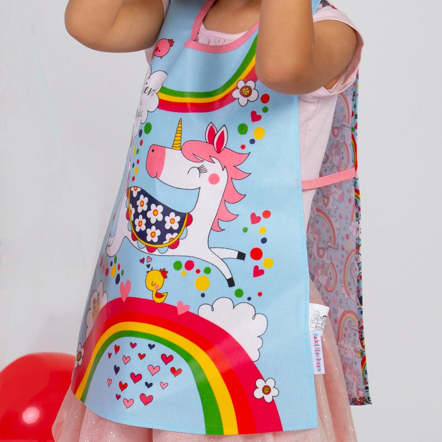 Childrens Apron Tabard Unicorns & Rainbows | Rachel Ellen Designs