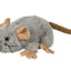 A plush toy resembling a mouse with a long tail, designed for cats.