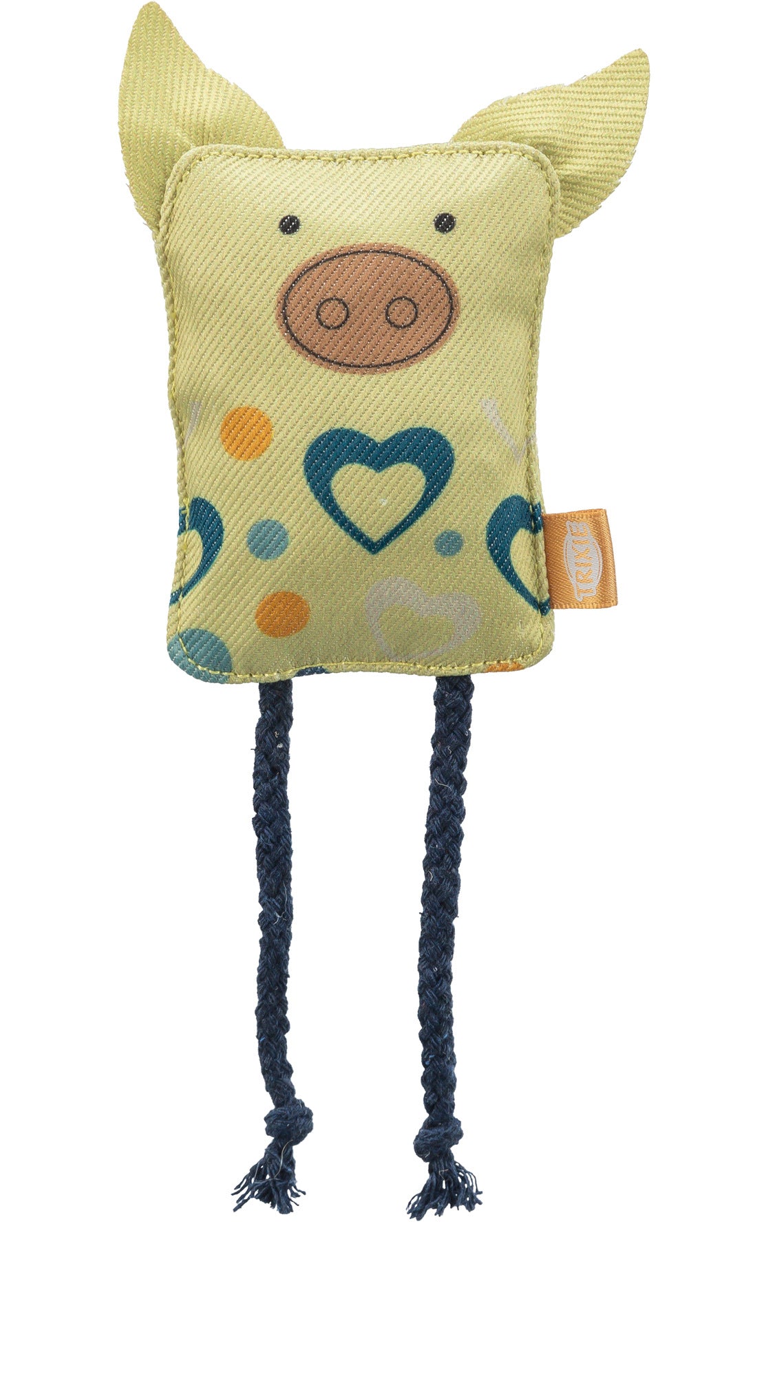 Trixie | Cat Play Cushion | Soft Fabric Toy with Rustling Foil & Strings | 10cm | Assorted Colours