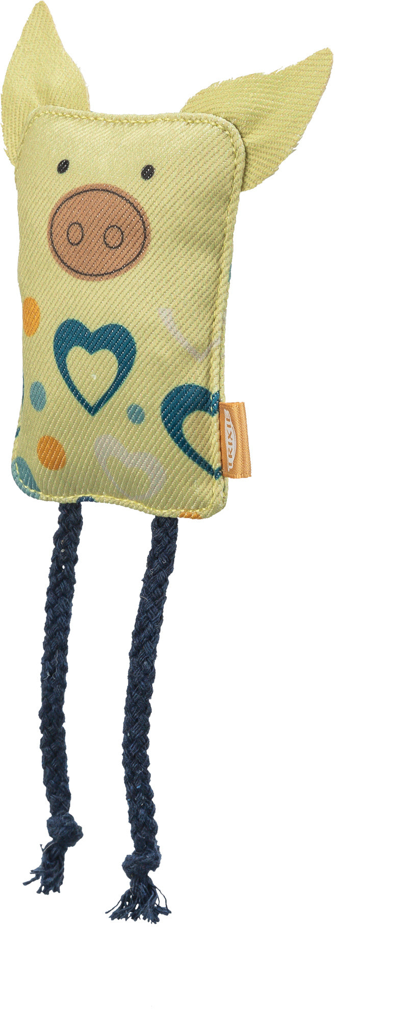 Trixie | Cat Play Cushion | Soft Fabric Toy with Rustling Foil & Strings | 10cm | Assorted Colours
