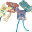 Trixie | Cat Play Cushion | Soft Fabric Toy with Rustling Foil & Strings | 10cm | Assorted Colours