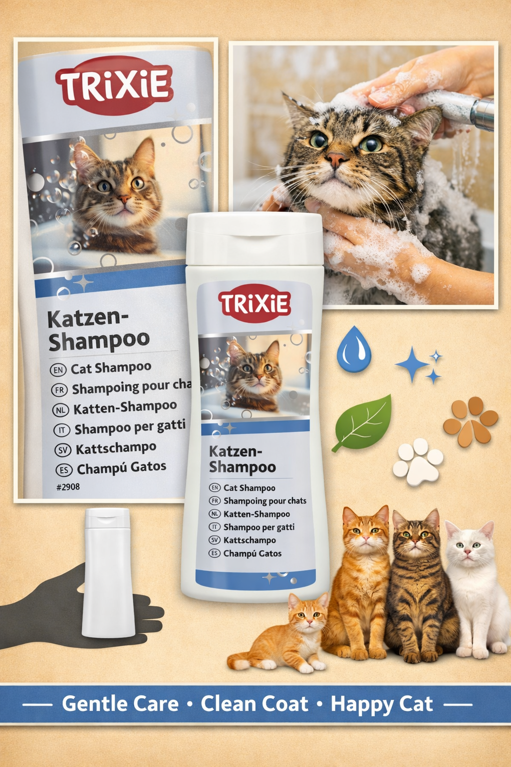 Trixie | Cat Shampoo | pHBalanced Ingredients | 250ml