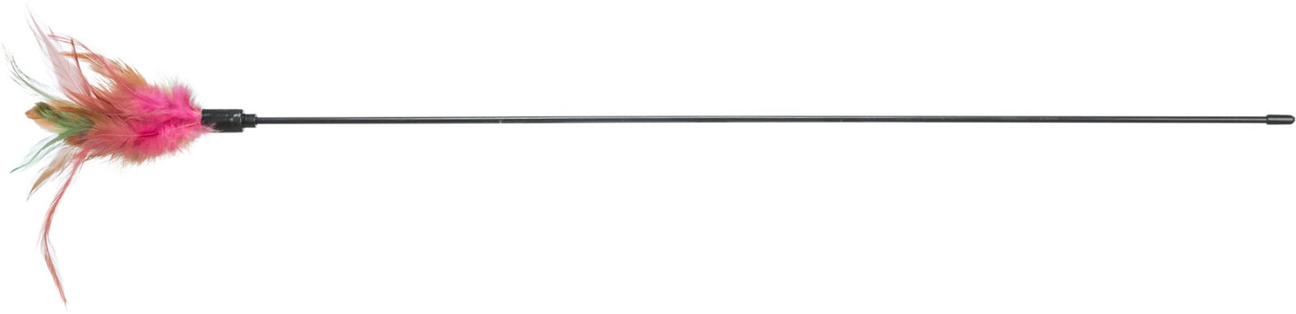 Trixie | Cat Toy Playing Rod With Feathers | 50cm Interactive Teaser Wand