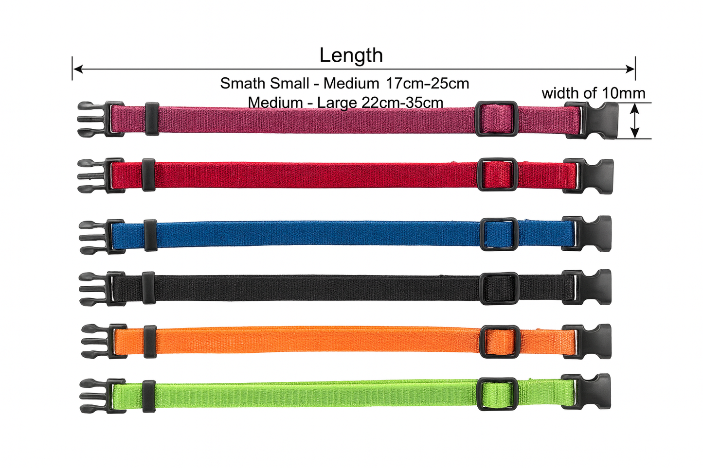 TRIXIE | Puppy Whelping Collars | 6 Pack Adjustable Collars| Vibrant & Pastel Colours | Small–Medium & Medium–Large