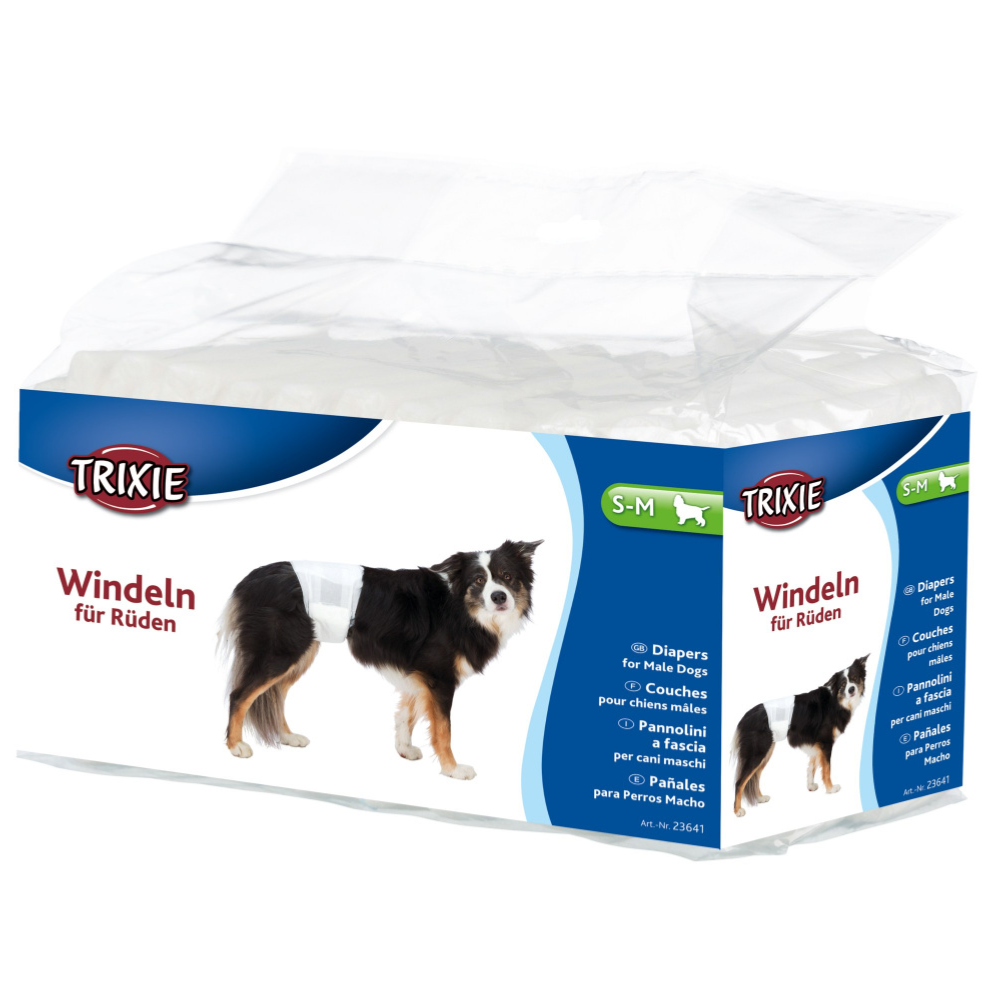 Trixie | Incontinence Care | Male Dog Nappy Diapers - 12 Pack
