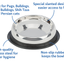 Trixie | Stainless Steel Bowl for Short-Nosed Dogs | 0.71L | 27cm | Non-Slip