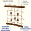 Trixie | Natural Living Rope Bird Climbing Wall | Activity Toy