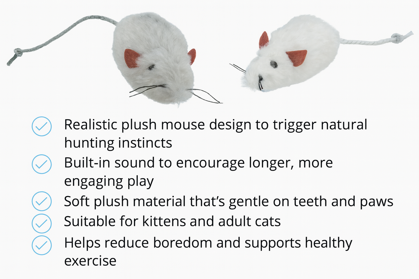 Trixie | Plush Mice Cat Toy | Assorted Colours