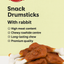 Trixie Premio Rabbit Drumsticks Natural Meaty Dog Treats - 100g