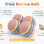 Trixie | Rainbow Balls 3.5cm Soft, Lightweight Cat Toy | Pack of 4