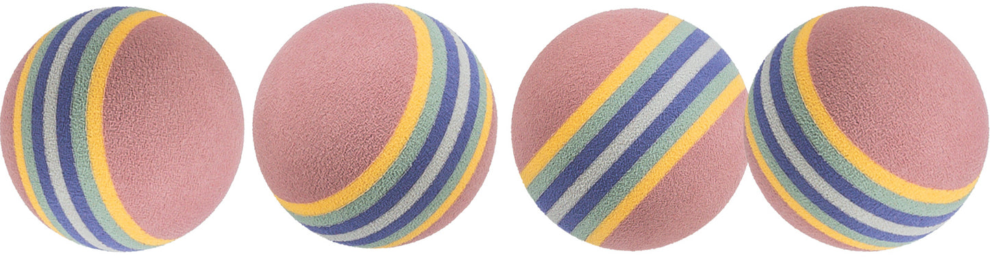 Trixie | Rainbow Balls 3.5cm Soft, Lightweight Cat Toy | Pack of 4