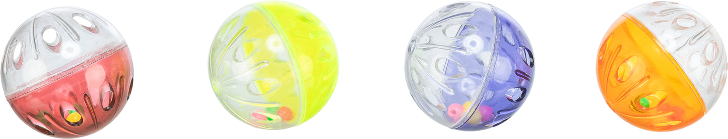 Trixie | Lightweight, Rattling Enrichment Balls Cat Toy | 4.5cm | 4pcs