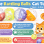 Trixie | Lightweight, Rattling Enrichment Balls Cat Toy | 4.5cm | 4pcs