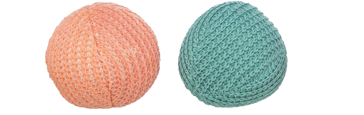 Trixie Set Of 2 Knitted Balls Cat Toy 4.5cm