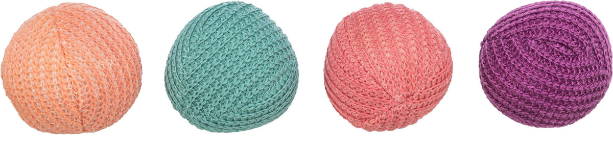 Trixie Set Of 2 Knitted Balls Cat Toy 4.5cm