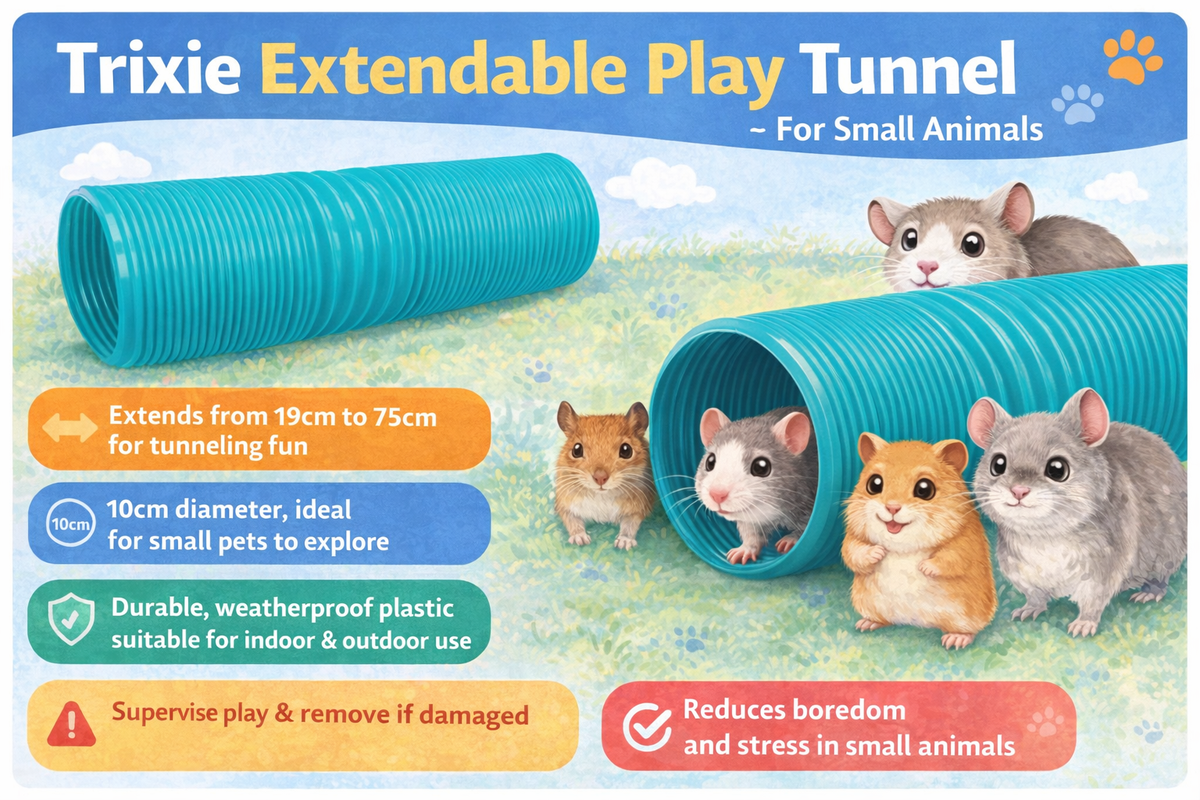 Trixie | Small Pet Toy | Extendable Play Tunnel