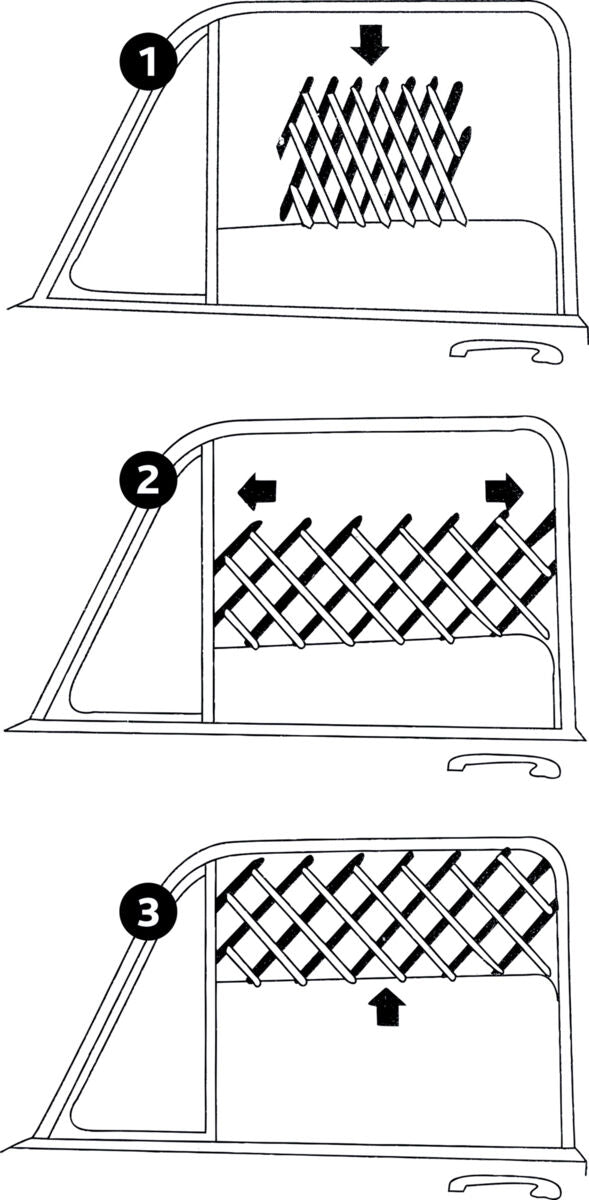 Trixie Ventilation Lattice for Cars 30–110cm – Adjustable Dog Car Window Vent