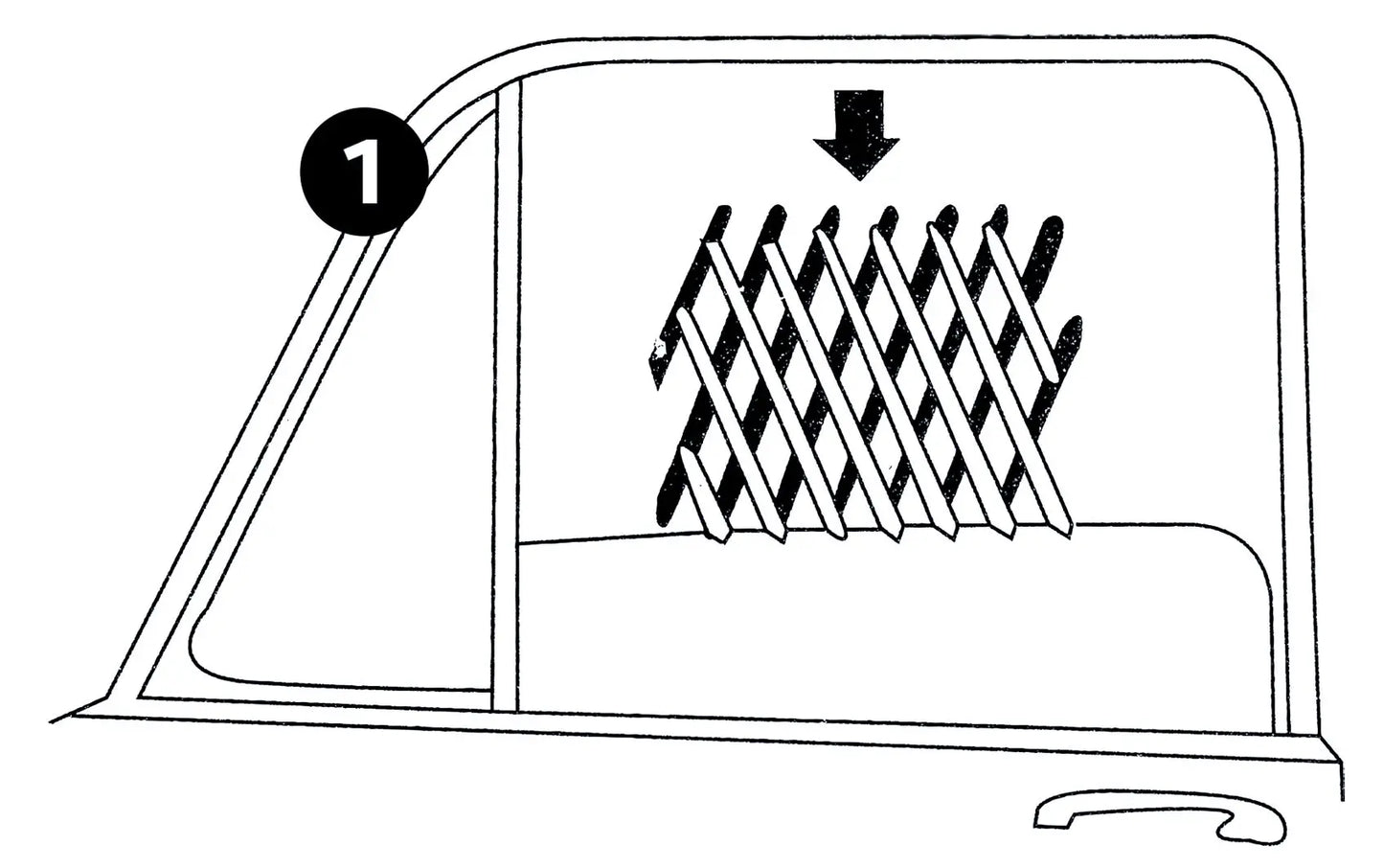 Trixie Ventilation Lattice for Cars 30–110cm – Adjustable Dog Car Window Vent
