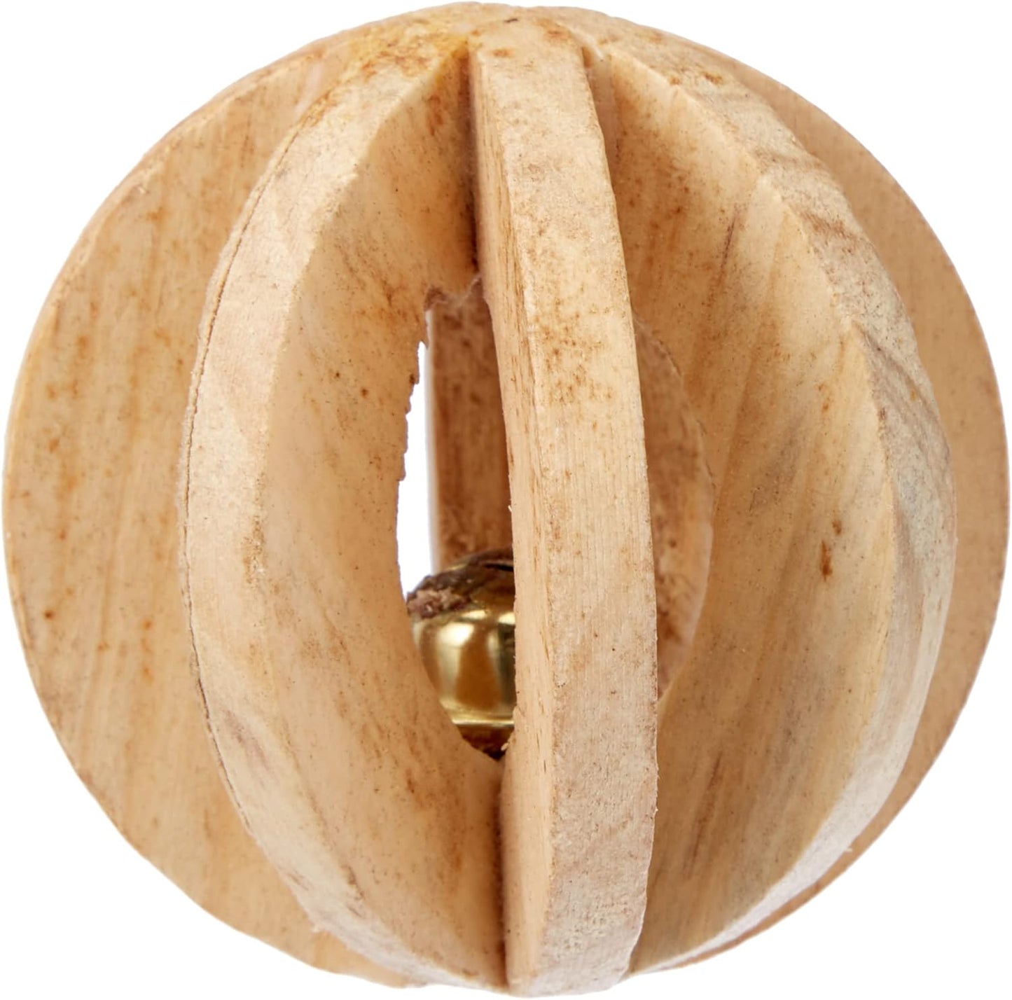 Trixie | Small Pet Toy | Wooden Slat Ball with Bell