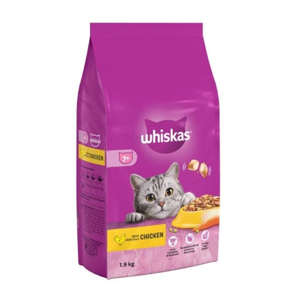 Whiskas | Dry Cat Food | Adult Chicken 7+ - 1.9kg