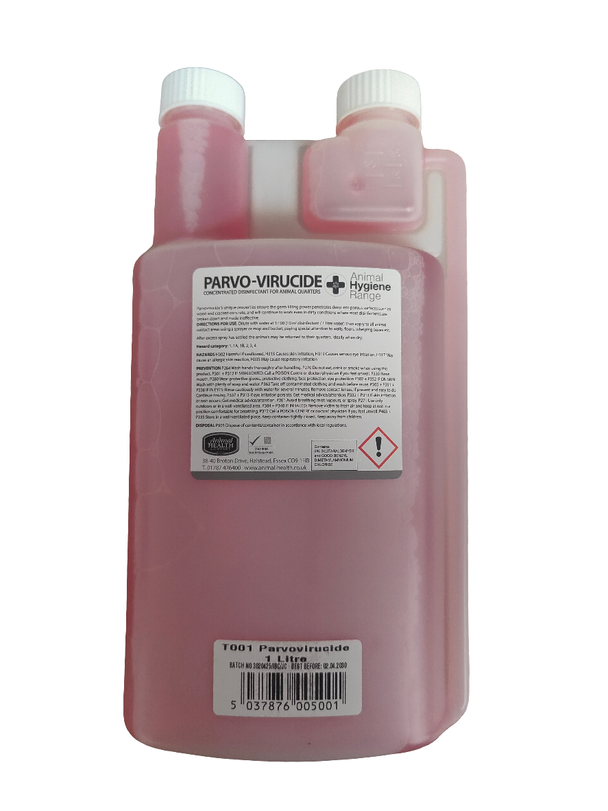 Parvo-Virucide | Dog Safe Super Disinfectant for Virus, Bacteria, Fungus & Ringworm by Animal Hygiene Range