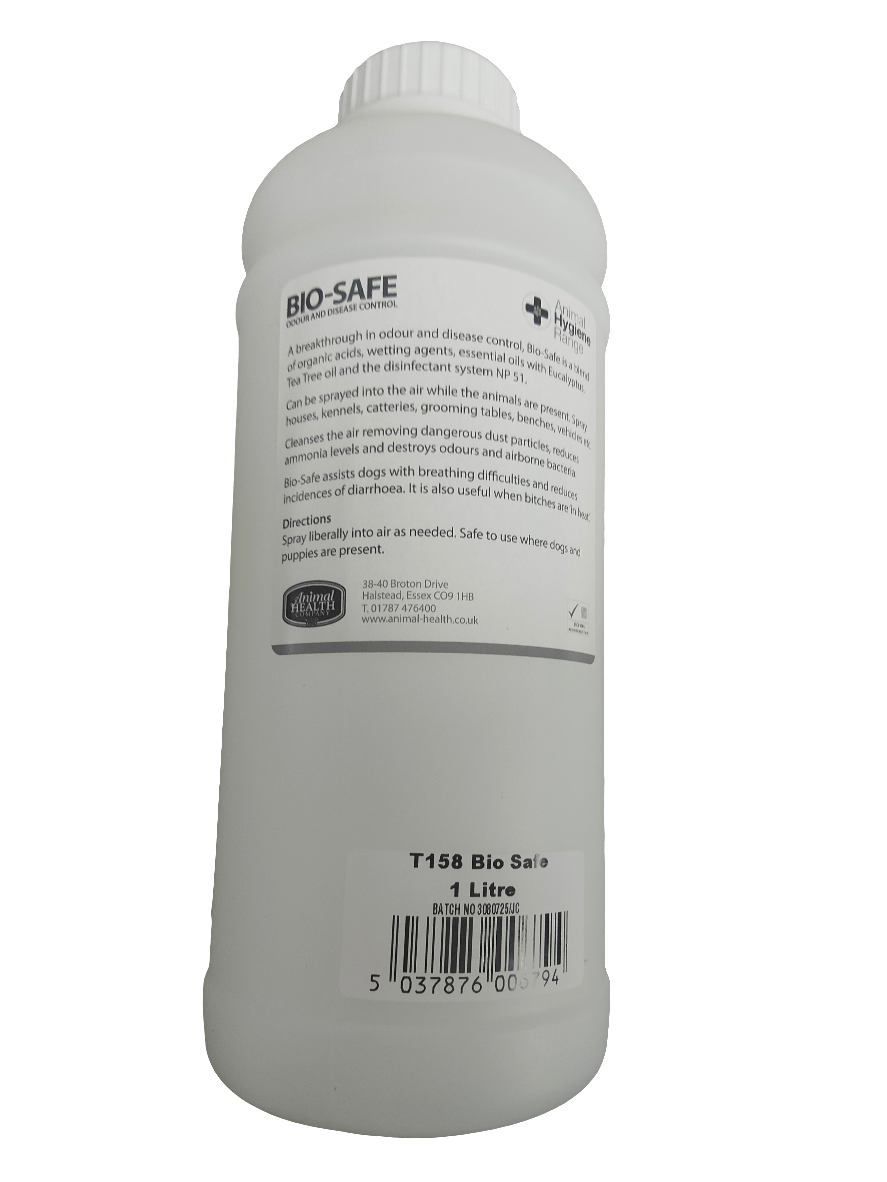 Bio Safe | Eco Friendly & Pet Safe Disinfectant & Odour Eliminating Cleaner with Essential Oils by Animal Hygiene Range
