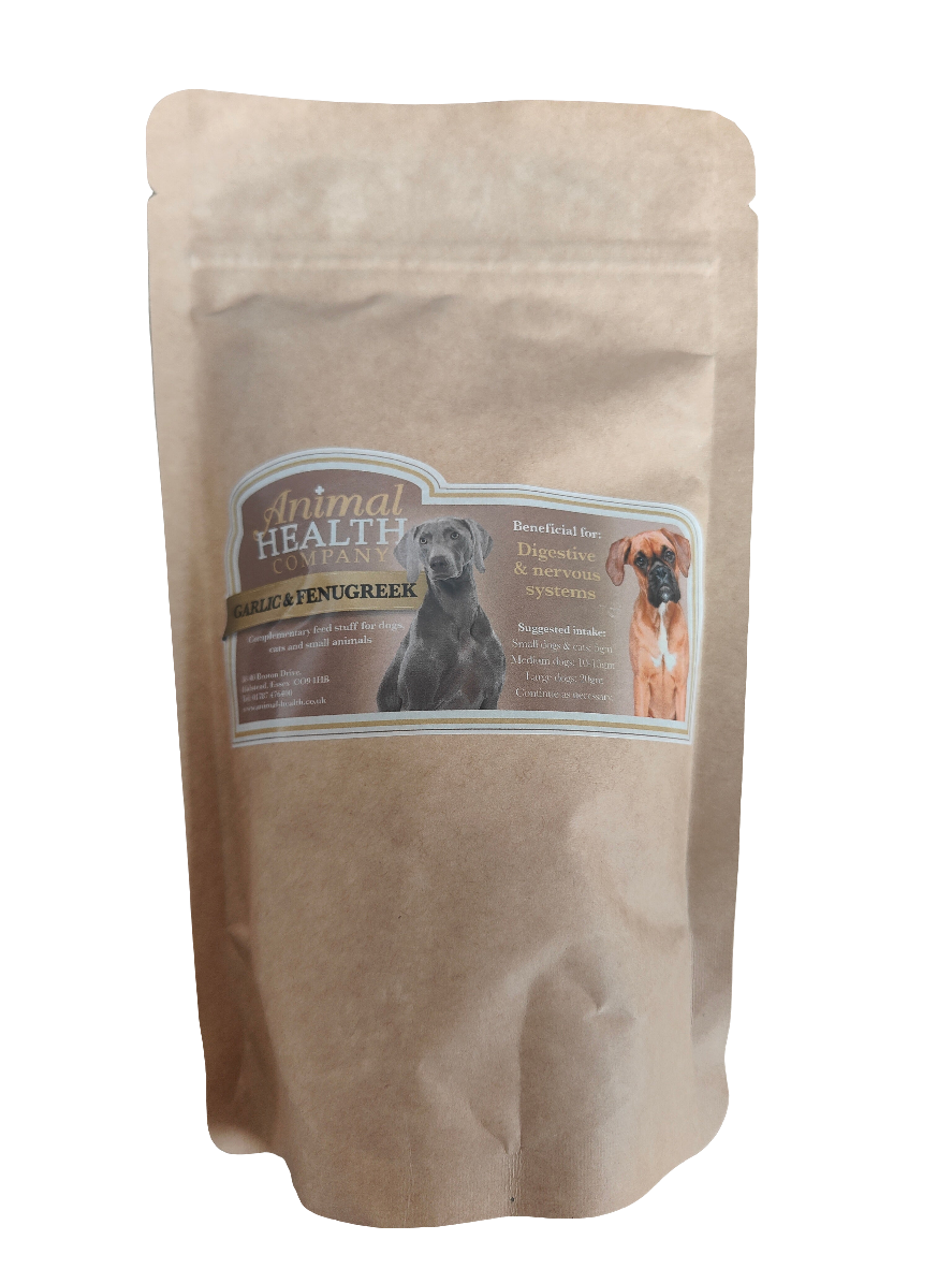 Garlic & Fenugreek Powder | Natural Insect Repellent & Digestive Aid for Dogs by Animal Health Company