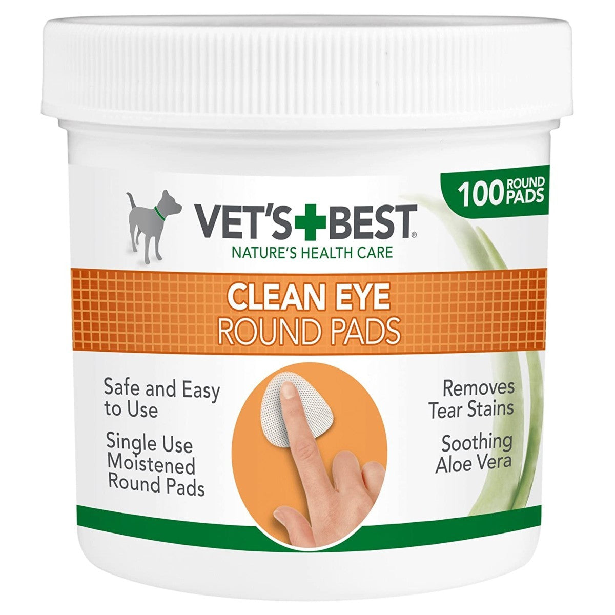 Vet's Best | Dog Eye Care | Clean Eye Round Pads - 100 Pack