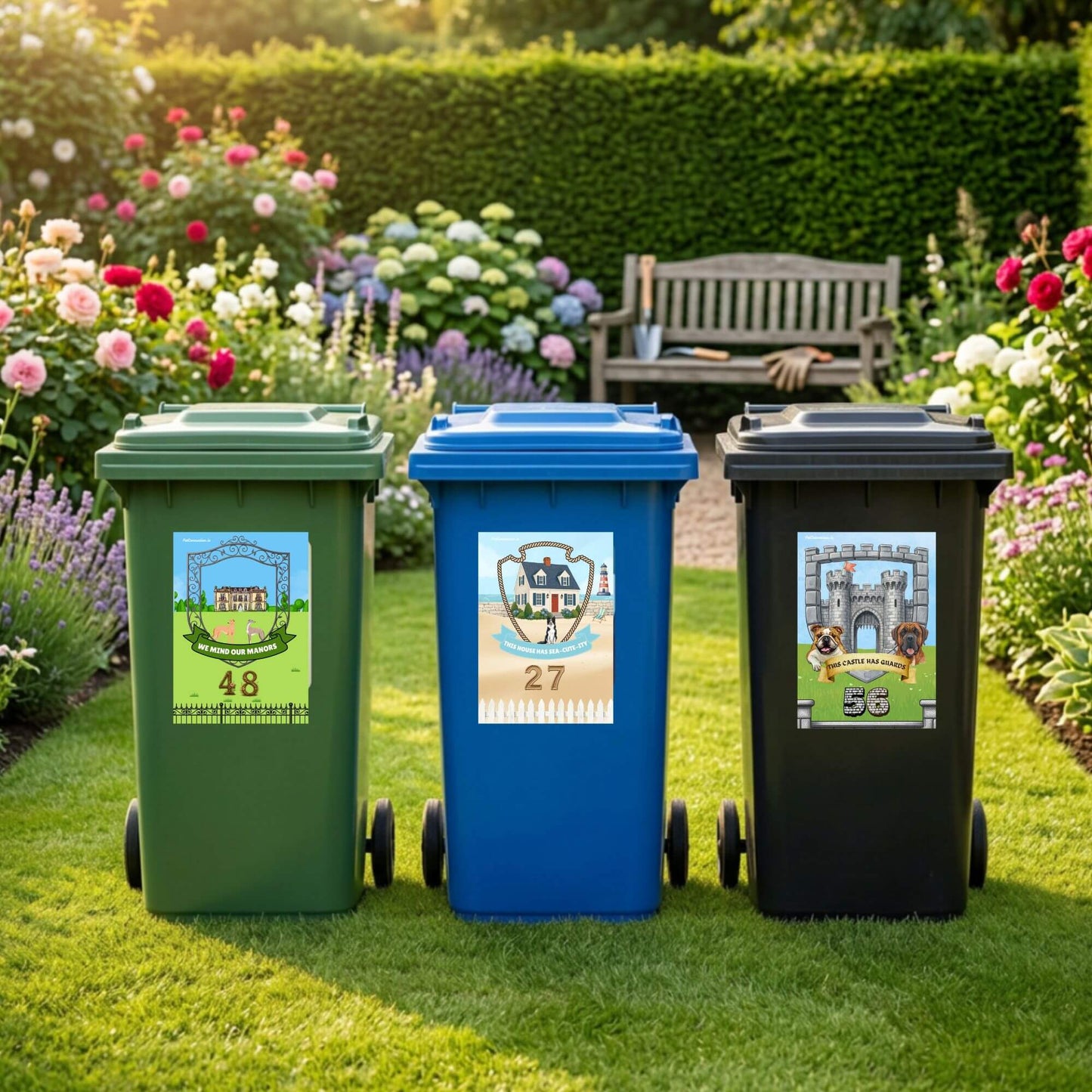 Bin Art - Perfect Housewarming Gift - Premium Bin Stickers With Personalised Number
