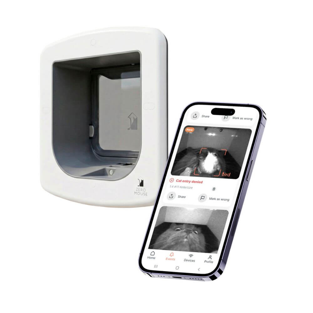 ZeroMOUSE Smart Cat Flap with AI Mouse Detection & App Control
