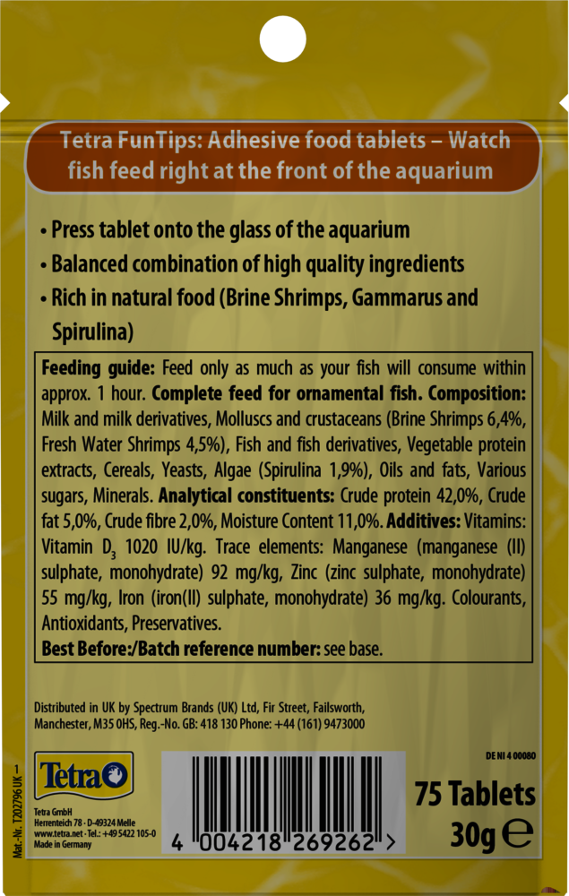 Tetra | Fish Treats | FunTips Tablets