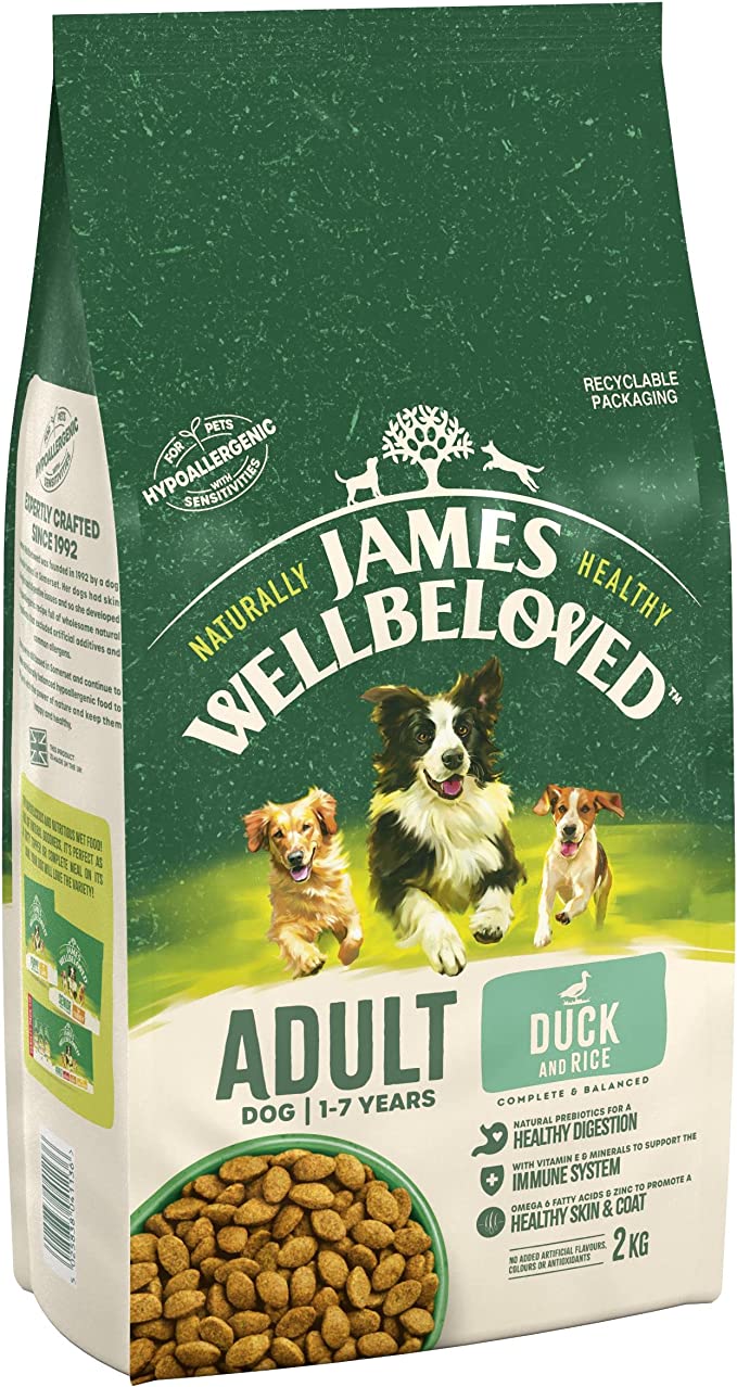 James Wellbeloved | Gluten Free Dry Dog Food | Adult | Rich In Duck & Rice 2kg