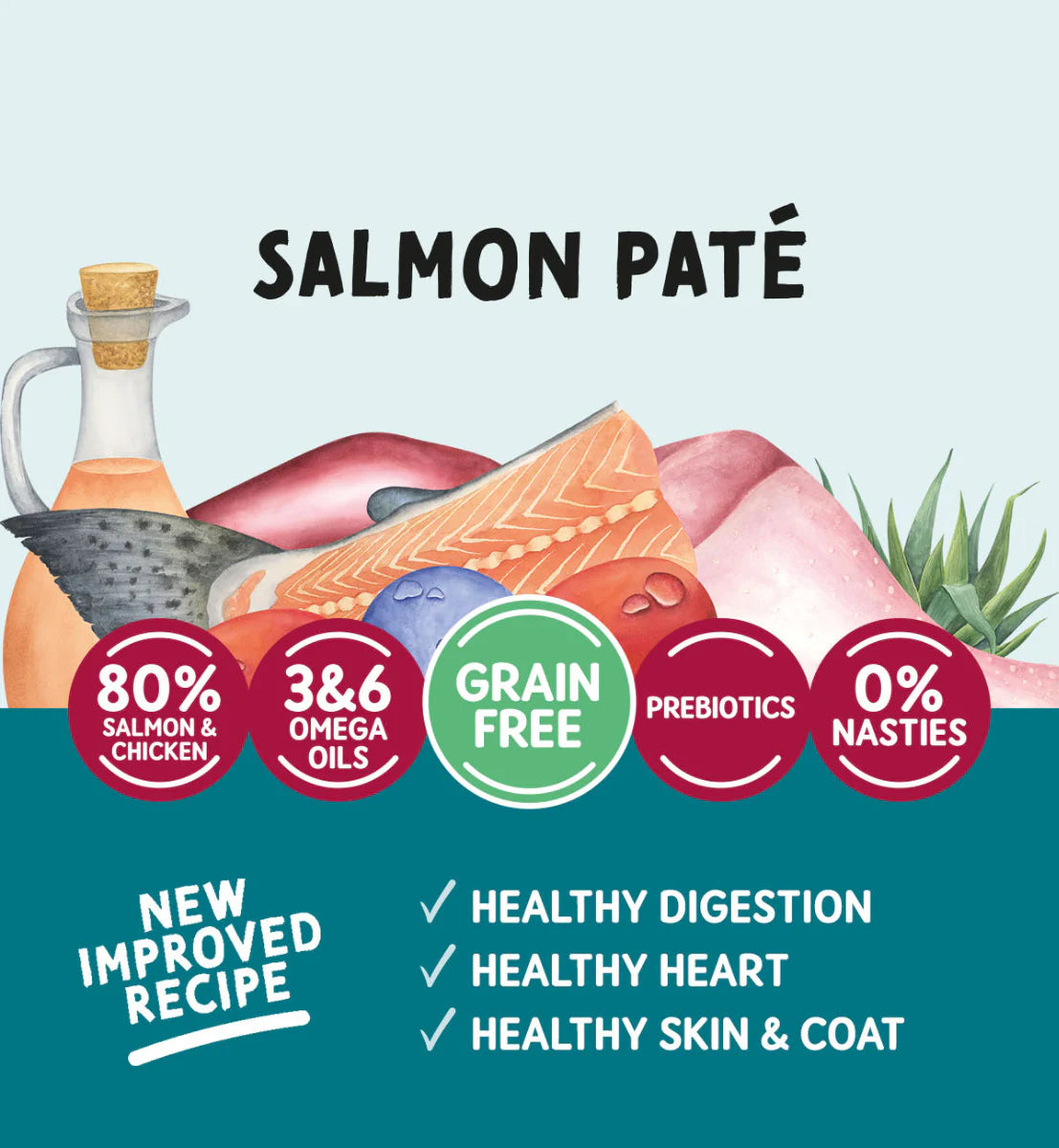 Naturo Grain Free Wet Cat Food Salmon Pt 85g | Hypoallergenic Cat Food