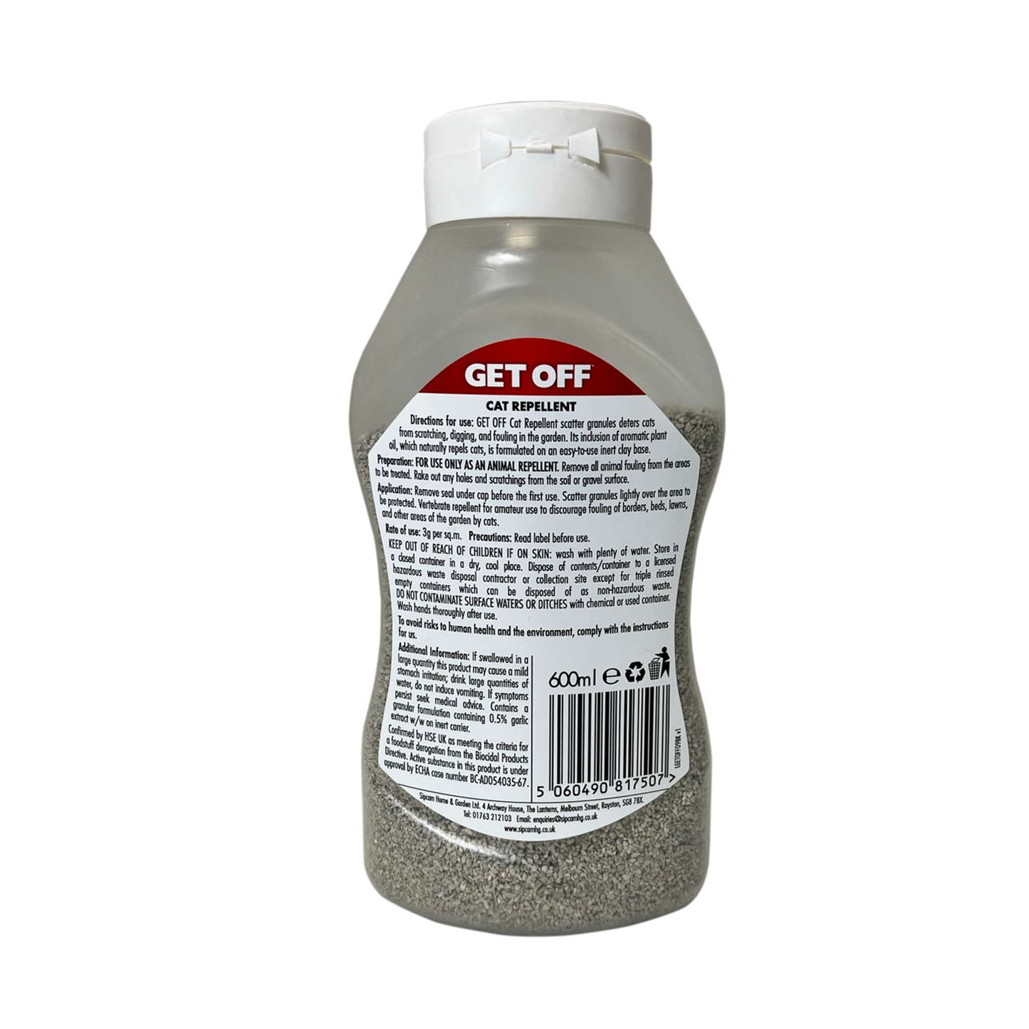 GET OFF Cat Repellent Granules Prevents Digging & Fouling 600ml