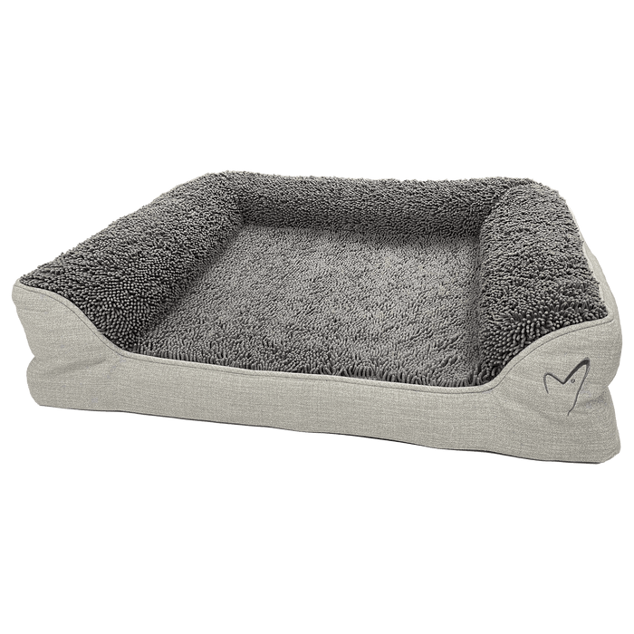 Gorpets | Orthopedic Drying Dog Bed | Grey Noodle