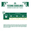 A green and white feeding guidelines poster for adult cats aged 1-7 years, showing daily serving recommendations of 3 kg, 4 kg, and 5 kg with weight loss tips.