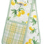 Double oven glove with lemon pattern on a white background