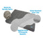 Gorpets | Orthopedic Drying Dog Bed | Grey Noodle