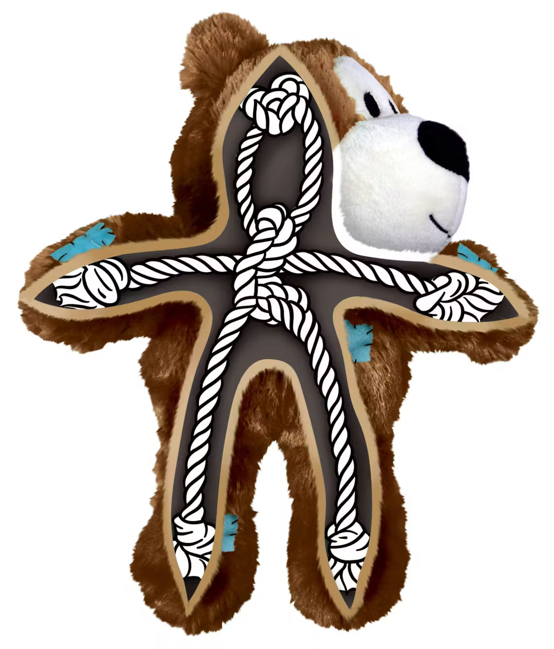 KONG Wild Knots Brown Bear for Small & Medium Dogs