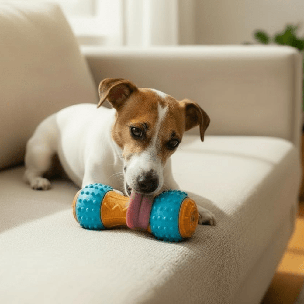 Bamboodles Giggle Dumbell- Peanut Butter