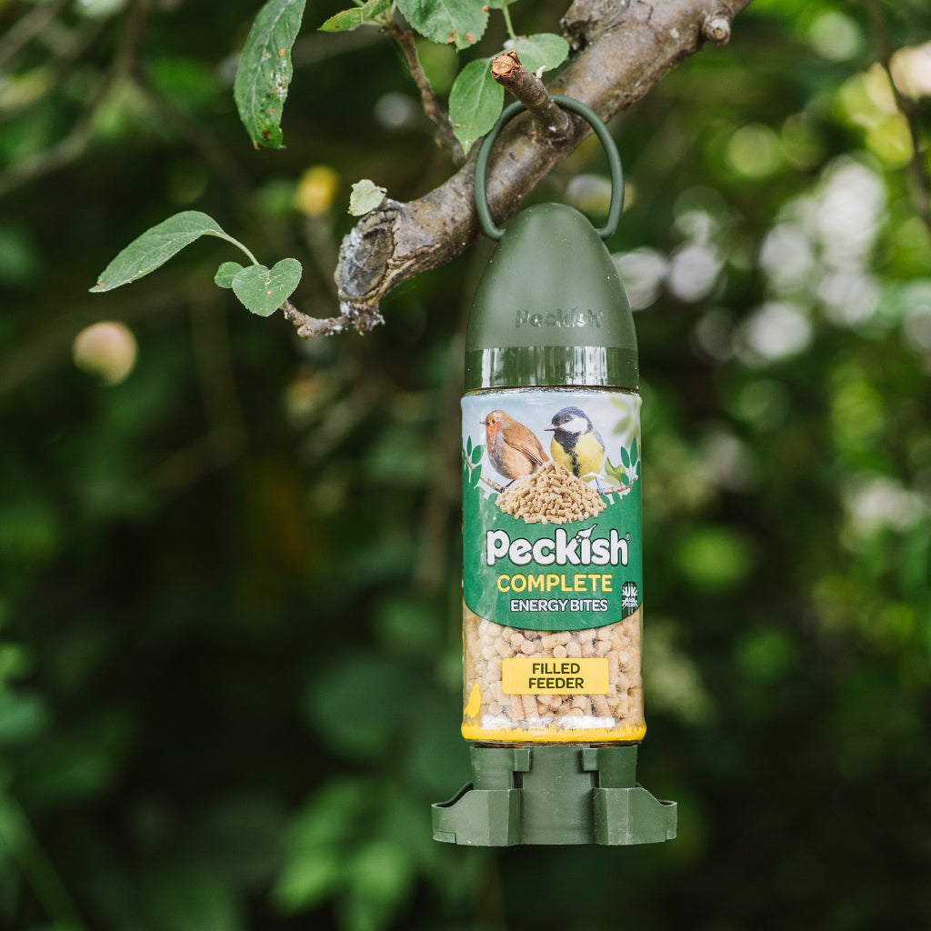 Peckish Complete Energy Bites Pre-Filled Bird Feeder (500g) | Ready To Use Wild Bird Food