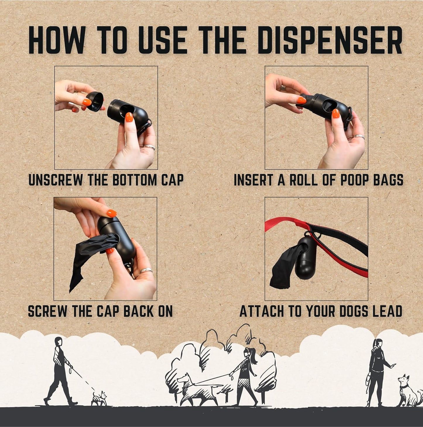 Biodegradable Dog Poop Bags 370 Pack + Dispenser Mega Pack | Rosewood