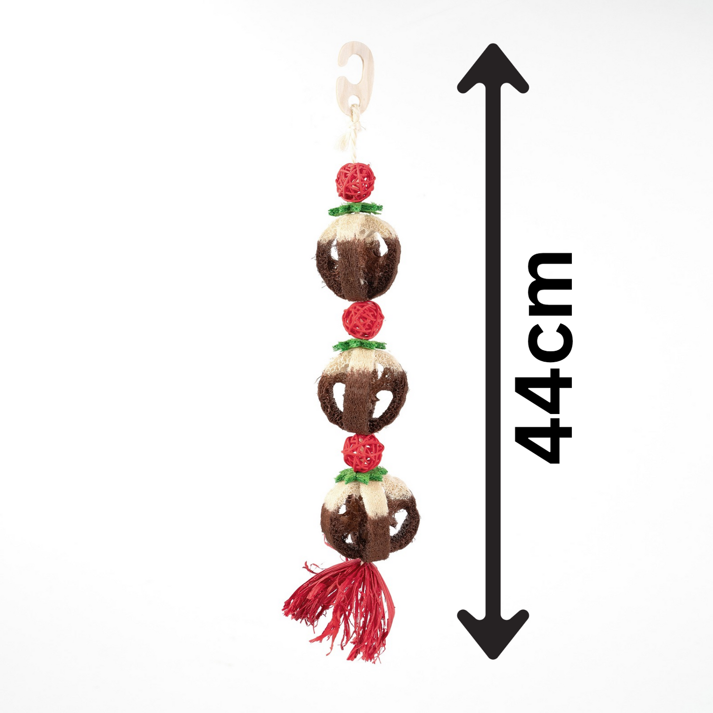 Rosewood Loofa Pudding Garland | Festive Small Pet Toy