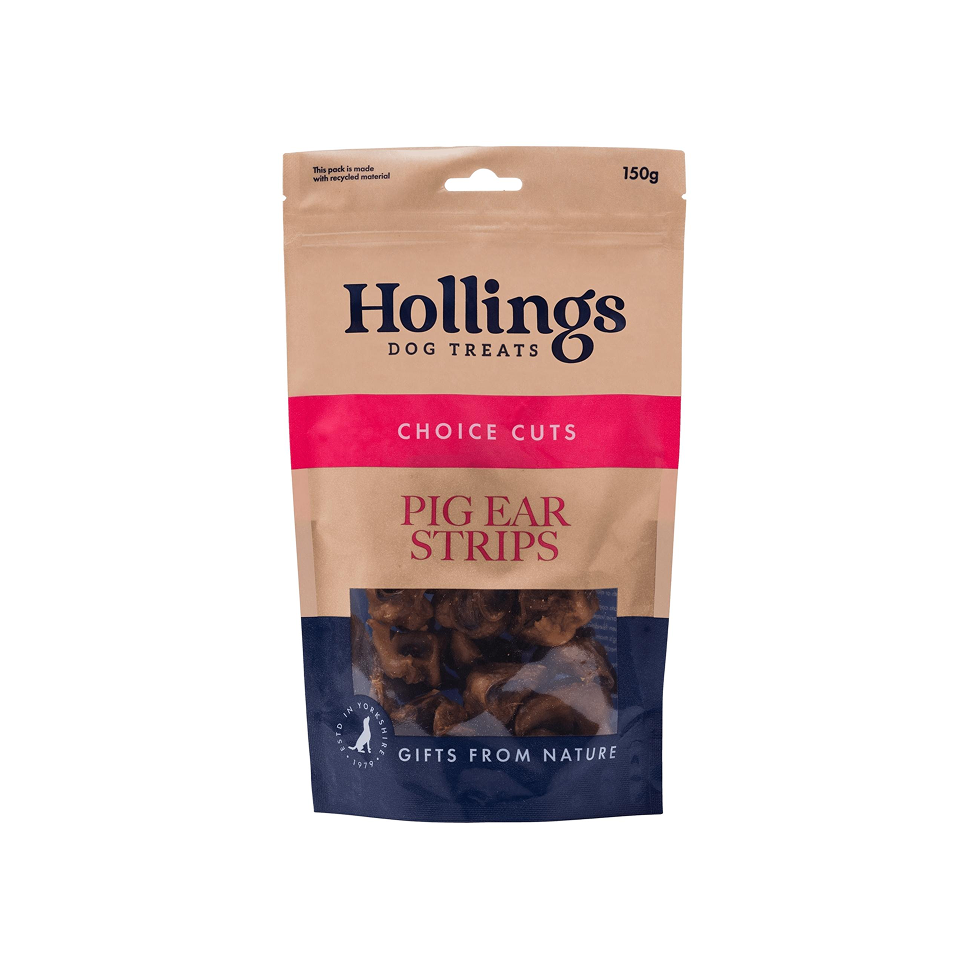 Hollings Pig Ear Strips for Dogs 🐮 100% Pork Natural Treats