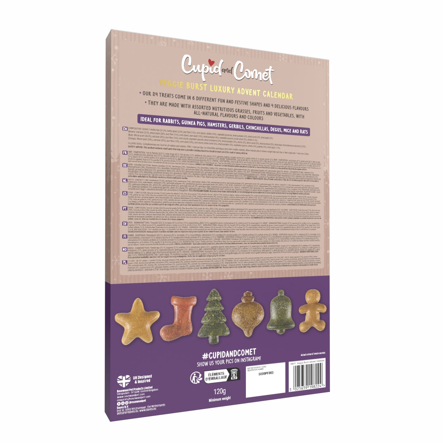 Rosewood Veggie Burst Advent Calendar | Luxury Small Pet Christmas Gift