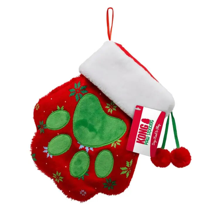 KONG Holiday Stocking Paw Red Large 🎄 Christmas Dog Gift